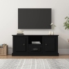 Mueble para TV madera contrachapada negro 100x35,5x45 cm