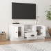 Mueble de TV madera contrachapada blanco brillo 100x35,5x45 cm