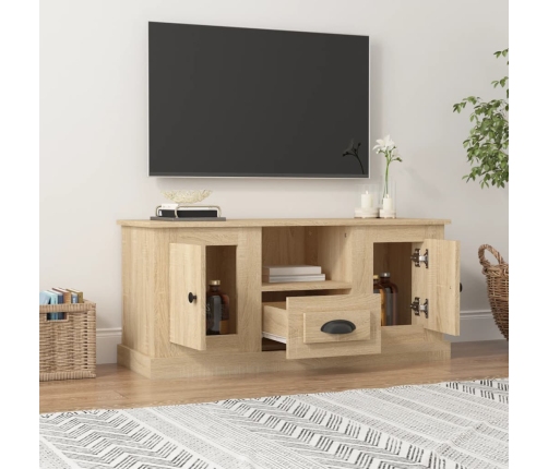 Mueble para TV madera contrachapada roble Sonoma 100x35,5x45 cm