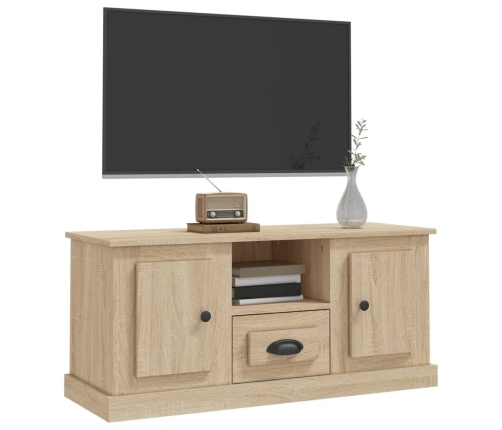 Mueble para TV madera contrachapada roble Sonoma 100x35,5x45 cm