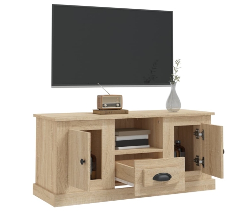 Mueble para TV madera contrachapada roble Sonoma 100x35,5x45 cm