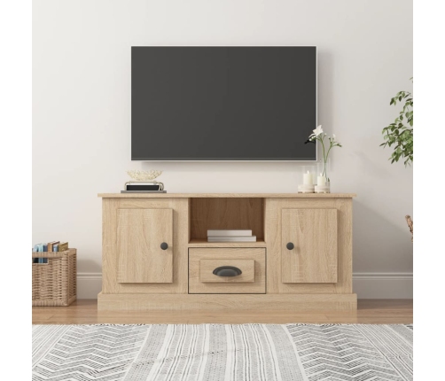 Mueble para TV madera contrachapada roble Sonoma 100x35,5x45 cm