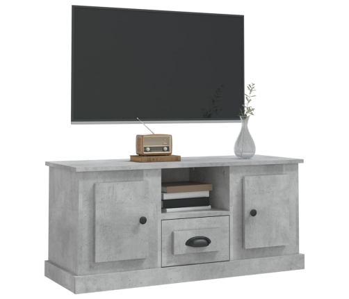 Mueble de TV madera contrachapada gris hormigón 100x35,5x45 cm