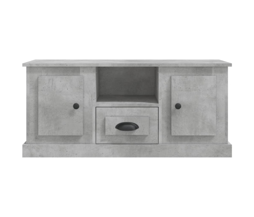 Mueble de TV madera contrachapada gris hormigón 100x35,5x45 cm