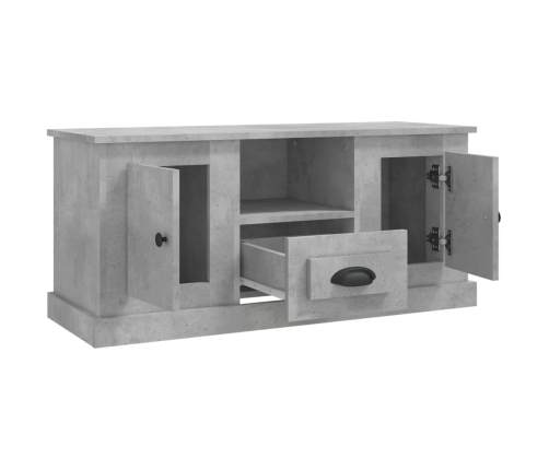 Mueble de TV madera contrachapada gris hormigón 100x35,5x45 cm