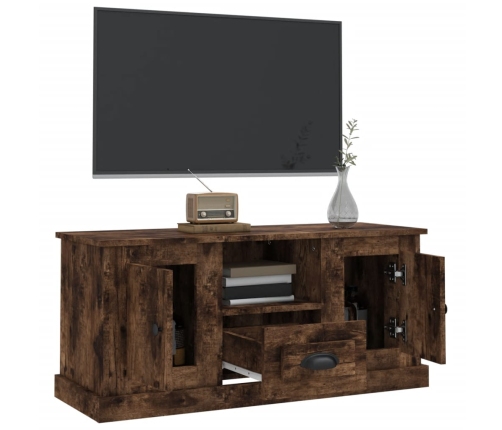 Mueble para TV madera contrachapada roble ahumado 100x35,5x45cm