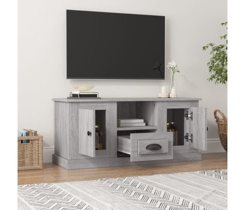 Mueble para TV madera contrachapada gris Sonoma 100x35,5x45 cm