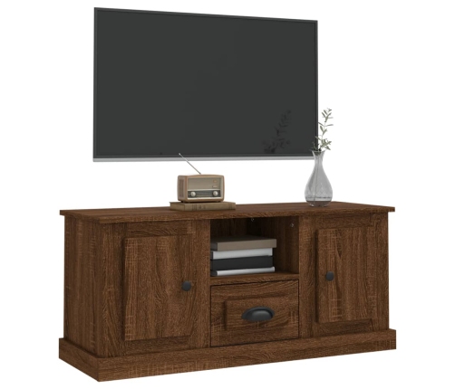 Mueble para TV madera contrachapada marrón roble 100x35,5x45 cm