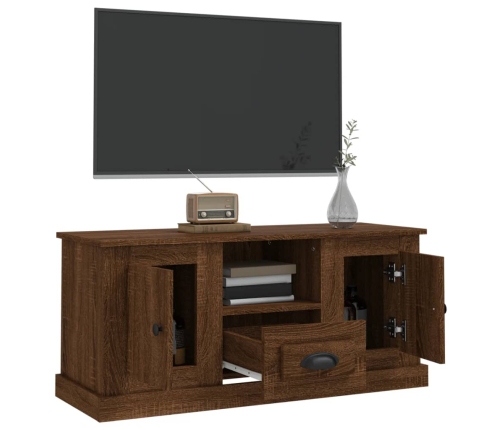 Mueble para TV madera contrachapada marrón roble 100x35,5x45 cm