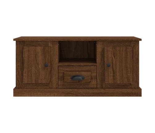 Mueble para TV madera contrachapada marrón roble 100x35,5x45 cm