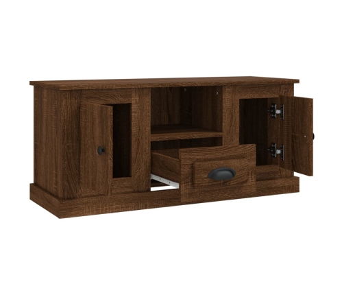 Mueble para TV madera contrachapada marrón roble 100x35,5x45 cm