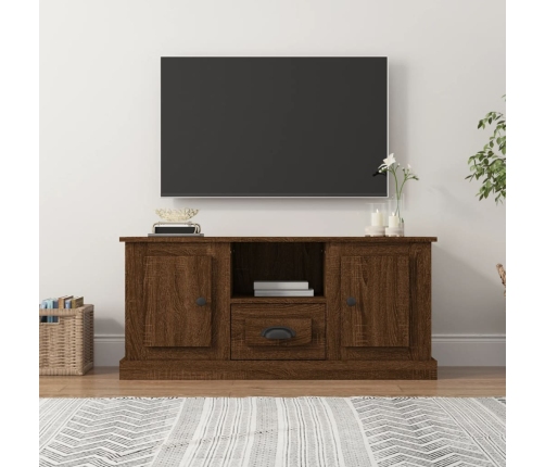 Mueble para TV madera contrachapada marrón roble 100x35,5x45 cm