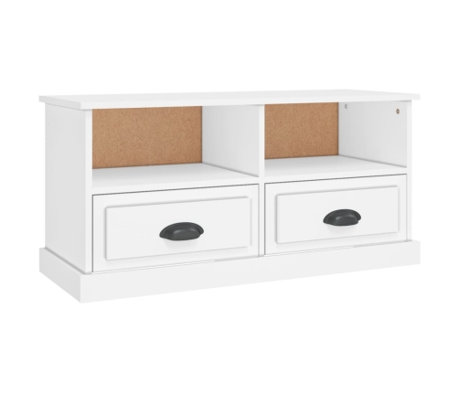 vidaXL Mueble para TV madera contrachapada blanco 93x35,5x45 cm