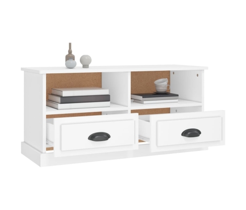 vidaXL Mueble para TV madera contrachapada blanco 93x35,5x45 cm