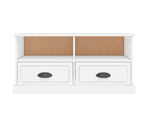 vidaXL Mueble para TV madera contrachapada blanco 93x35,5x45 cm