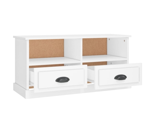 vidaXL Mueble para TV madera contrachapada blanco 93x35,5x45 cm