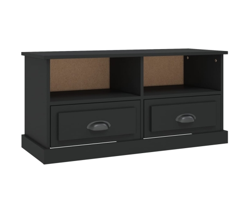 vidaXL Mueble para TV madera contrachapada negro 93x35,5x45 cm