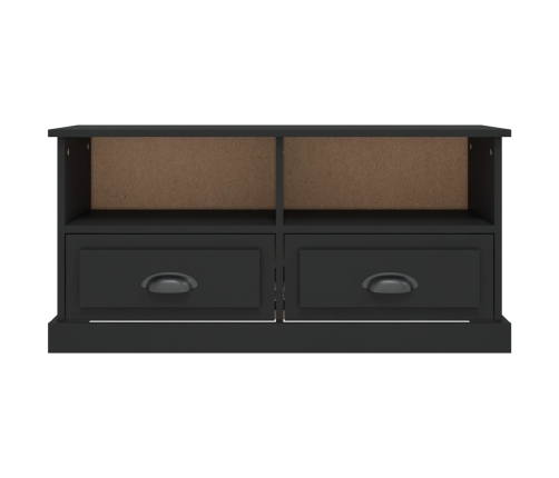 vidaXL Mueble para TV madera contrachapada negro 93x35,5x45 cm