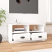 Mueble de TV madera contrachapada blanco brillo 93x35,5x45 cm