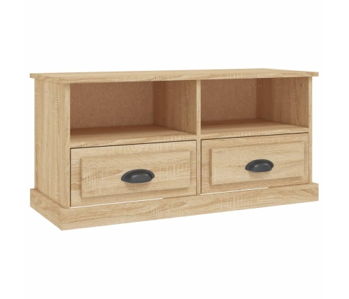 vidaXL Mueble para TV madera contrachapada roble Sonoma 93x35,5x45 cm