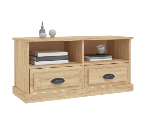 vidaXL Mueble para TV madera contrachapada roble Sonoma 93x35,5x45 cm