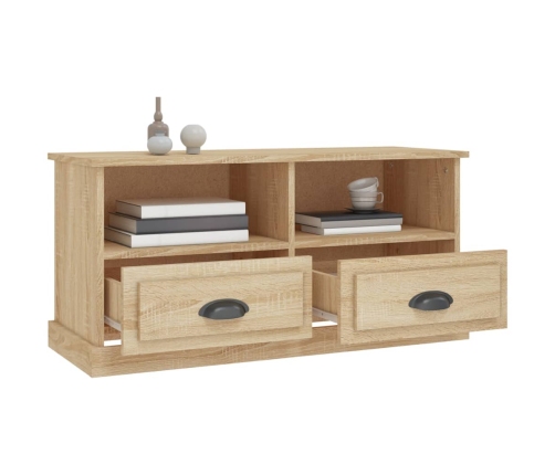 vidaXL Mueble para TV madera contrachapada roble Sonoma 93x35,5x45 cm