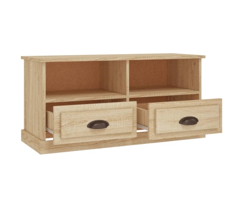 vidaXL Mueble para TV madera contrachapada roble Sonoma 93x35,5x45 cm