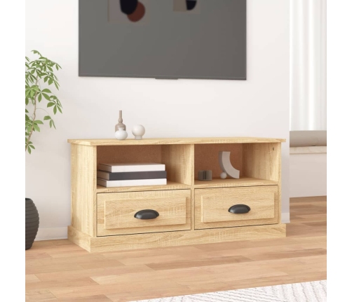 vidaXL Mueble para TV madera contrachapada roble Sonoma 93x35,5x45 cm