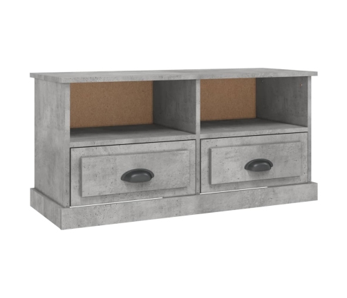 Mueble de TV madera contrachapada gris hormigón 93x35,5x45 cm