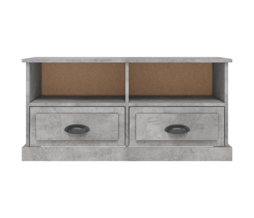 Mueble de TV madera contrachapada gris hormigón 93x35,5x45 cm