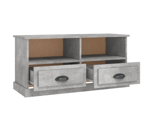 Mueble de TV madera contrachapada gris hormigón 93x35,5x45 cm