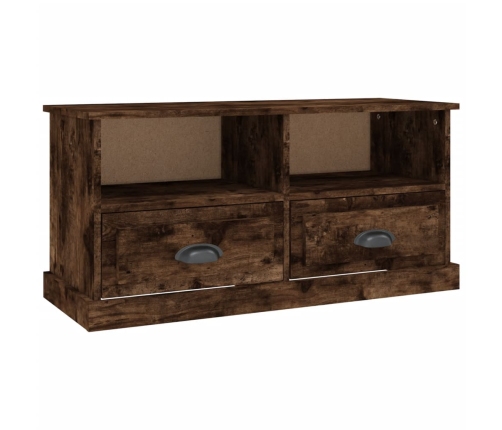 Mueble para TV madera contrachapada roble ahumado 93x35,5x45 cm