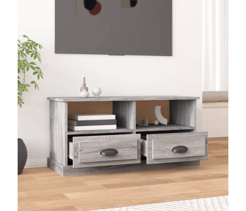 Mueble para TV madera contrachapada gris Sonoma 93x35,5x45 cm