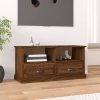 vidaXL Mueble de TV madera contrachapada marrón roble 93x35,5x45 cm