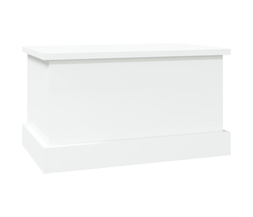 Baúl almacenaje madera contrachapada blanco brillo 50x30x28 cm