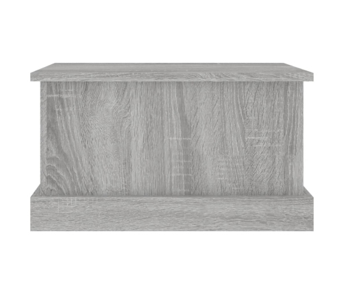 Baúl almacenaje madera contrachapada gris sonoma 50x30x28 cm