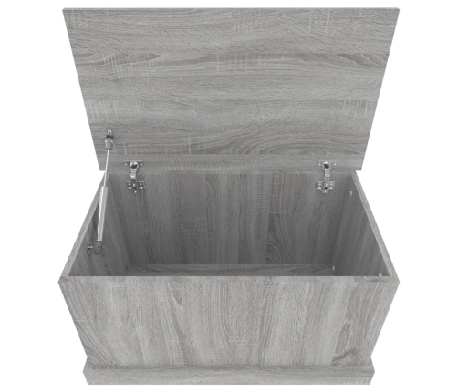 Baúl almacenaje madera contrachapada gris sonoma 70x40x38 cm