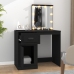 Tocador con LED madera contrachapada negro 90x50x132,5 cm