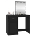 Tocador con LED madera contrachapada negro 90x50x132,5 cm