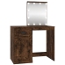 Tocador con LED madera contrachapada roble humo 90x50x132,5 cm