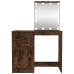 Tocador con LED madera contrachapada roble humo 90x50x132,5 cm