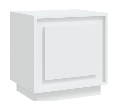 vidaXL Mesita de noche madera contrachapada blanco 44x35x45 cm