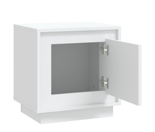 vidaXL Mesita de noche madera contrachapada blanco 44x35x45 cm