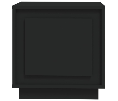 vidaXL Mesita de noche madera contrachapada negro 44x35x45 cm