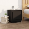 vidaXL Mesita de noche madera contrachapada negro 44x35x45 cm