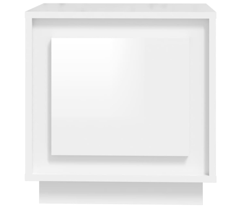 vidaXL Mesitas de noche 2 uds madera blanco brillante 44x35x45 cm