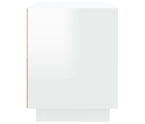 vidaXL Mesitas de noche 2 uds madera blanco brillante 44x35x45 cm