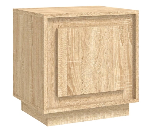 Mesita de noche madera contrachapada roble sonoma 44x35x45 cm