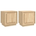 Mesitas de noche 2 uds madera contrachapada roble 44x35x45 cm