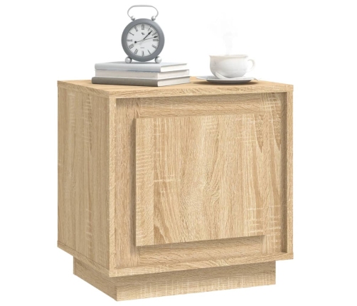 Mesitas de noche 2 uds madera contrachapada roble 44x35x45 cm